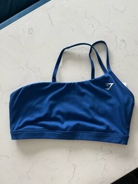 Gymshark Royal Blue one shoulder Strappy Sports Bra